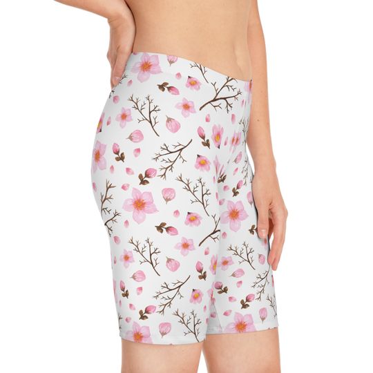 Cherry Blossom, Women's Bike Shorts (AOP)