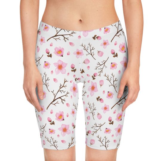 Cherry Blossom, Women's Bike Shorts (AOP)