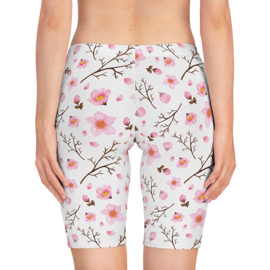 Cherry Blossom, Women's Bike Shorts (AOP)