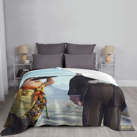 Custom Name Blanket Disney Up Tapestry Personalized Blankets Birthday Gift Customized DIY