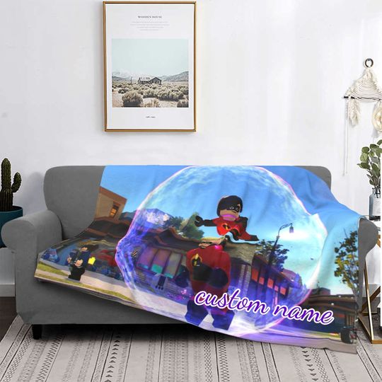 Custom Name Blanket Disney The Incredibles Tapestry Personalized Blankets Birthday Gift Customized DIY