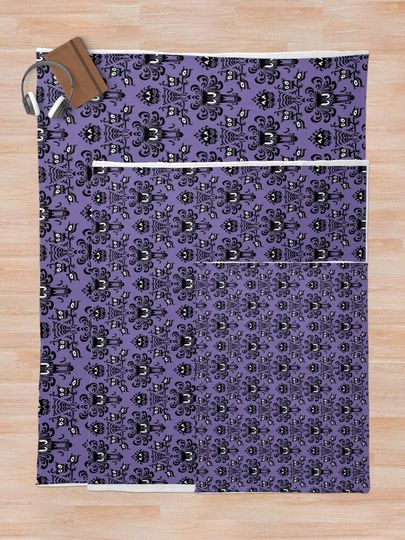 Haunted Mansion Wallpaper Throw Blanket