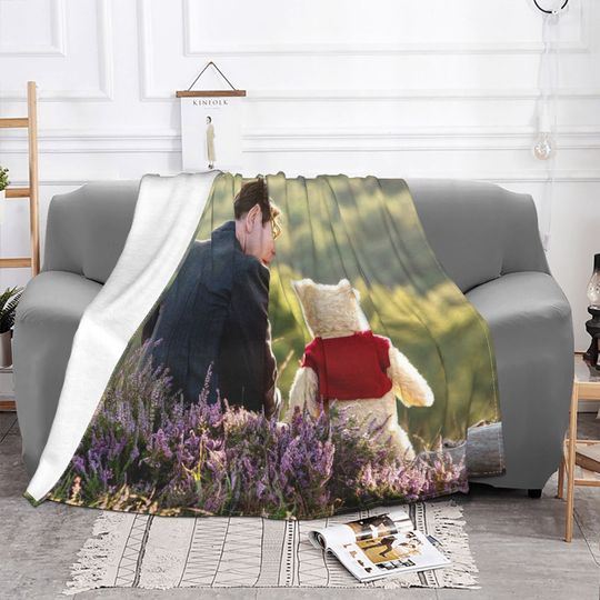 Custom Name Blanket Disney Christopher Robin Tapestry Personalized Blankets Birthday Gift Customized DIY
