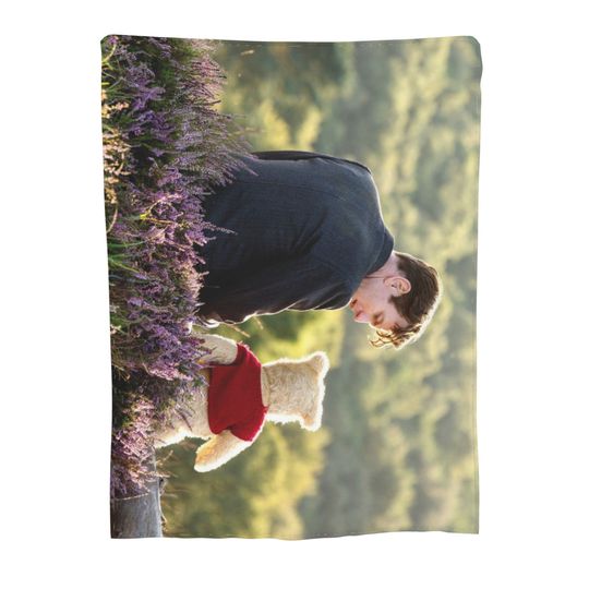 Custom Name Blanket Disney Christopher Robin Tapestry Personalized Blankets Birthday Gift Customized DIY