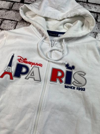 Disneyland Resort Paris Mickey Mouse Big Logo Zip  Hoodie
