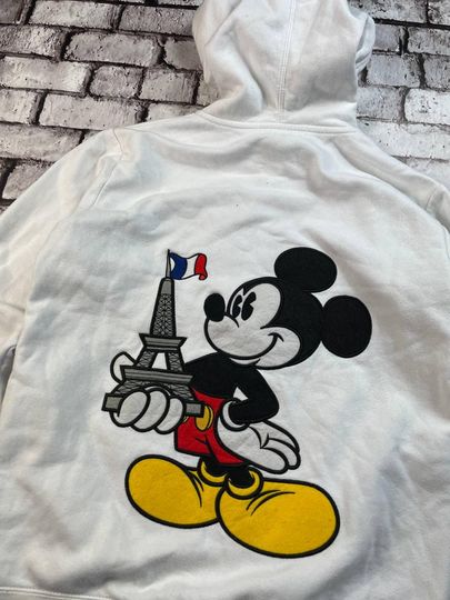 Disneyland Resort Paris Mickey Mouse Big Logo Zip  Hoodie