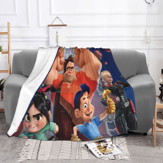 Custom Name Blanket Disney Wreck-it Ralph Tapestry Personalized Blankets Birthday Gift Customized DIY