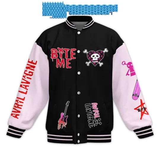 Avril Lavigne Bite Me Th3 Best Damn Thing Baseball Jacket