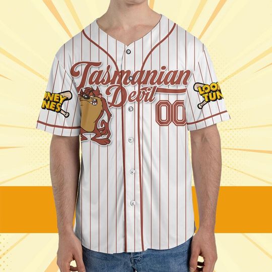 Custom Looney Tune Tasmanian Devil Simple Baseball, Cartoon Team Outfit