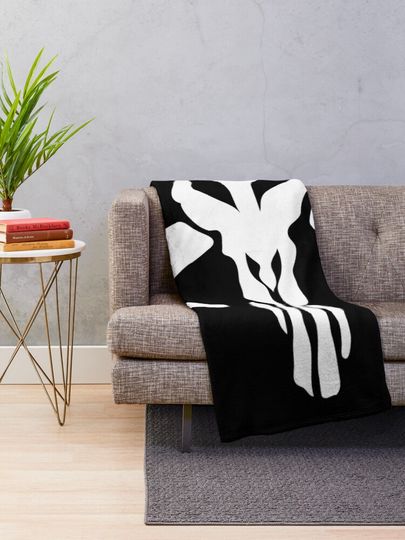 Mando in White Throw Blanket