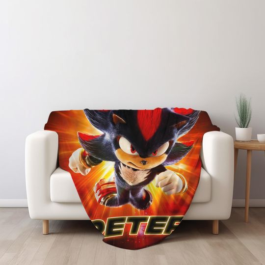 Custom Sonic The Hedgehog Blanket/Personalized Shadow Hedgehog Blanket/Custom Shadow Sonic Blanket/Sonic Blanket/Birthday Blanket