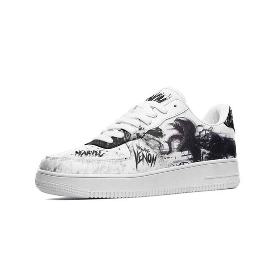 venom shoes white Leather Low Top Sneakers