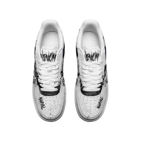 venom shoes white Leather Low Top Sneakers