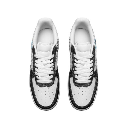 Rick And Rickandmorty Math Style Leather Low Top Sneakers