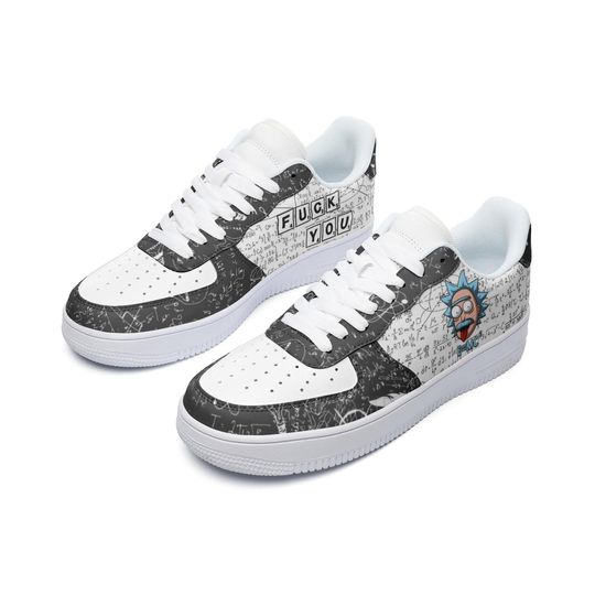 Rick And Rickandmorty Math Style Leather Low Top Sneakers