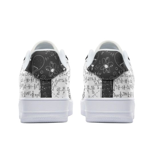 Rick And Rickandmorty Math Style Leather Low Top Sneakers