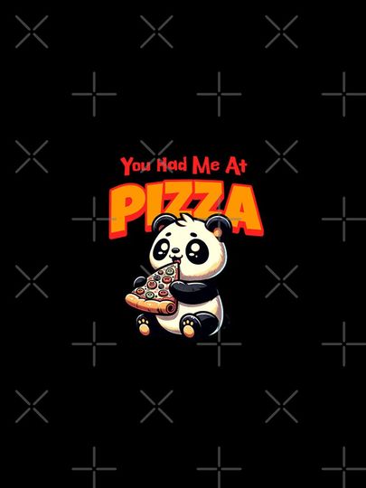 You Had Me At Pizza Cute Panda Eating Funny Graphic iPhone Case