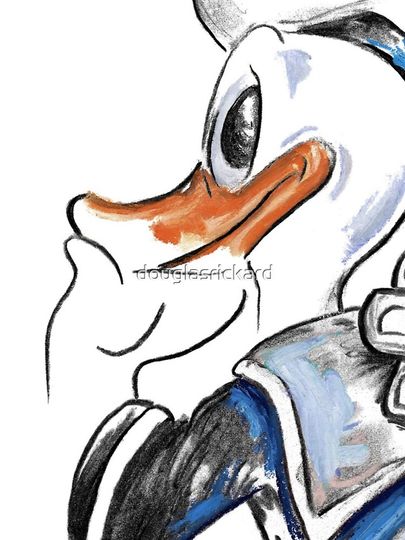 Charcoal and Oil - Donald has a Choice iPhone Case