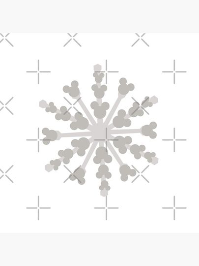 Hidden Mickey Snowflake Pillow
