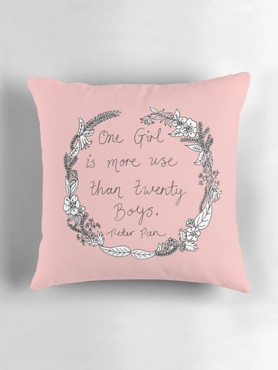 Peter Pan - One Girl Wreath Pillow