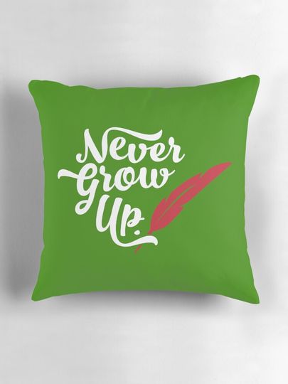 Peter Pan - Never Grow Up. Pillow