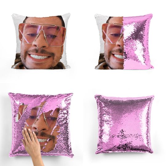 Bad Bunny - Fan Sequin Pillowcase