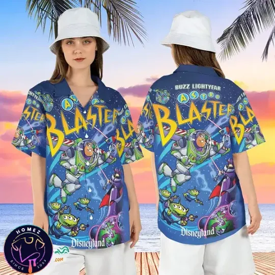Buzz Lightyear Astro Blaster Space Ranger Disney Hawaii Shirt
