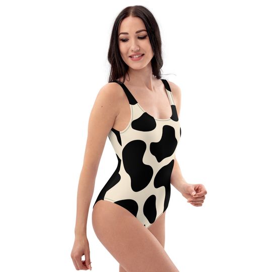 Cow Print One-Piece Swimsuit/ Cow Print Leotard