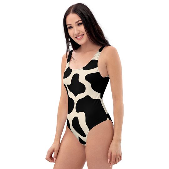 Cow Print One-Piece Swimsuit/ Cow Print Leotard