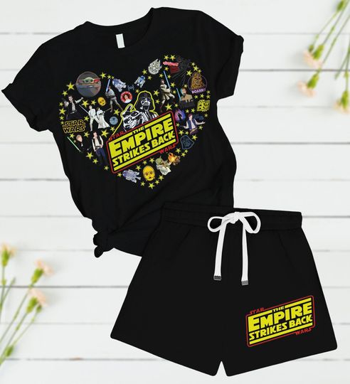 Star Wars T-Shirt Short Set, The Empire Strikes Back Summer Shirt, Disneyland Family Vacation Short, Galaxy's Edge Beach Gift, Disney T