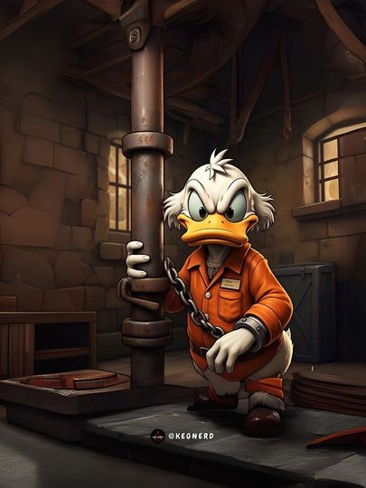 Scrooge Mcduck in prision iPhone Case