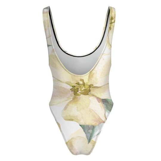 High-Cut One Piece Swimsuit Floral