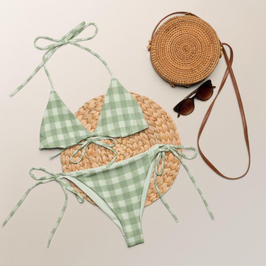 Checkered String Bikini