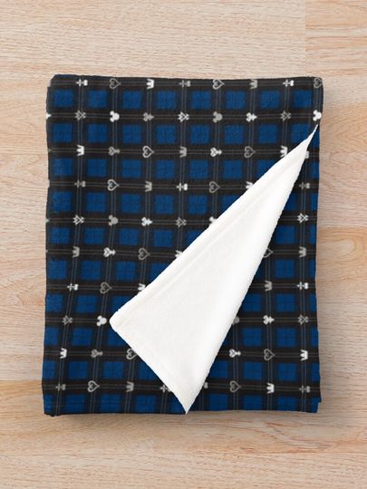 Kingdom Hearts III - Flannel Pattern (Midnight Blue) Throw Blanket