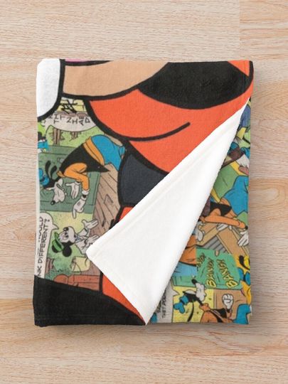Comic Book Goofy Throw Blanket