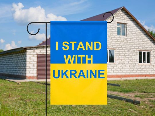 I Stand With Ukraine Outdoor Flag