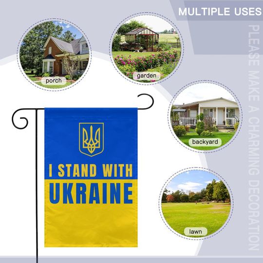 I Stand with Ukraine Garden flag