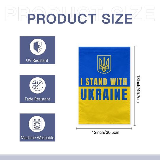 I Stand with Ukraine Garden flag