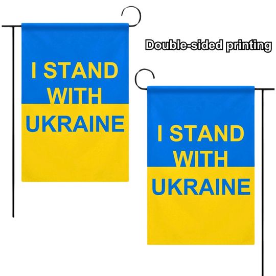 I Stand With Ukraine Outdoor Flag