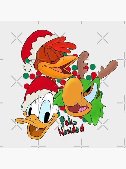 The Three Caballeros Christmas Pillow