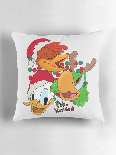 The Three Caballeros Christmas Pillow