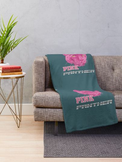 Pink Panther Retro / Aesthetic Throw Blanket