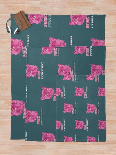Pink Panther Retro / Aesthetic Throw Blanket