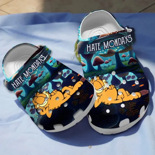 Comfortable Garfield Navy Blue Clogs