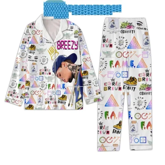 Chris Brown To Be Th3 Best I Can Be Satin Pajamas Set