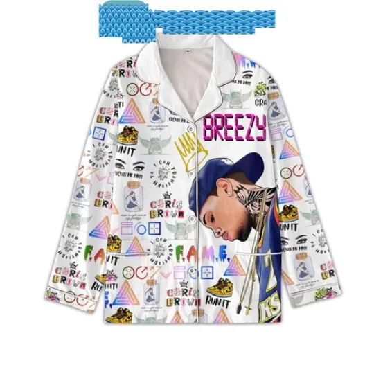 Chris Brown To Be Th3 Best I Can Be Satin Pajamas Set