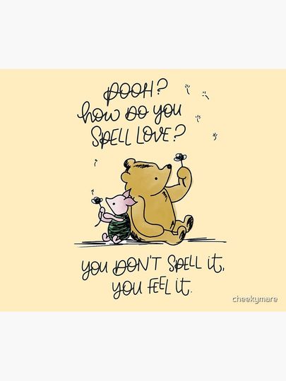 "How Do You Spell Love?" - Winnie the Pooh Quote Throw Blanket