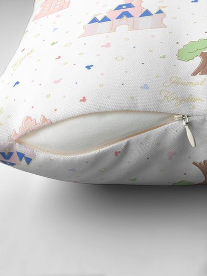 Four Magic Kingdoms Pattern Pillow
