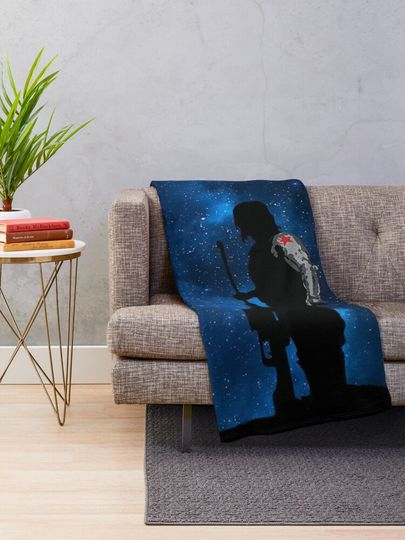 The Lone Wolf Winter Soldier Throw Blanket