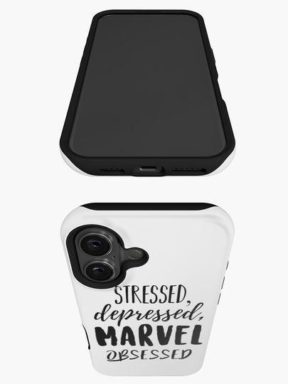 Stressed, Depressed, Marvel obsessed iPhone Case